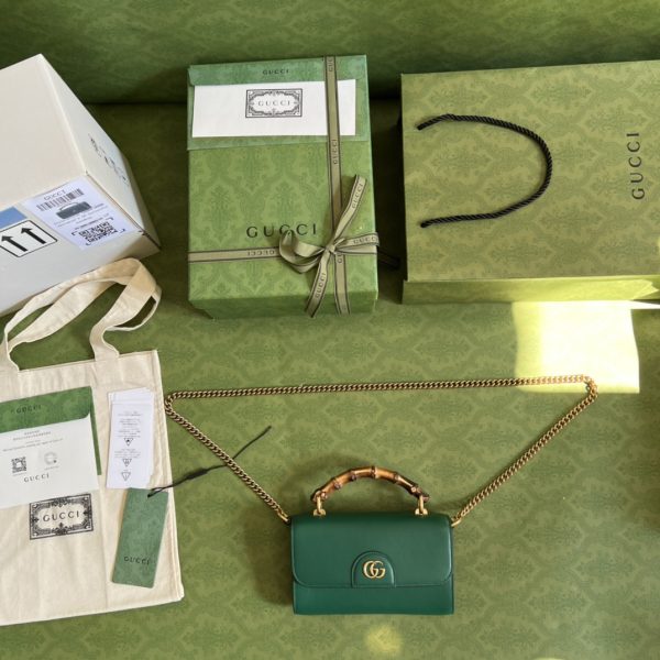 Replica Gucci GG Bamboo Top Handle Bag – Small - Image 7