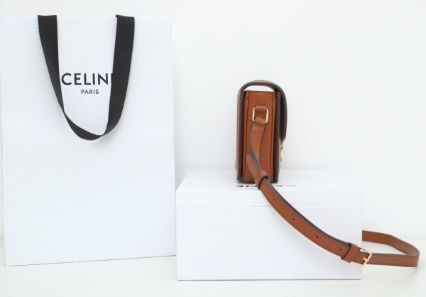 Celine Teen Triomphe Replica Bag - Textile & Calfskin - Image 7