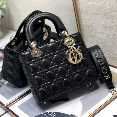 Replica Dior Lady Bag Black Patent Cannage M0565Owcb_M900