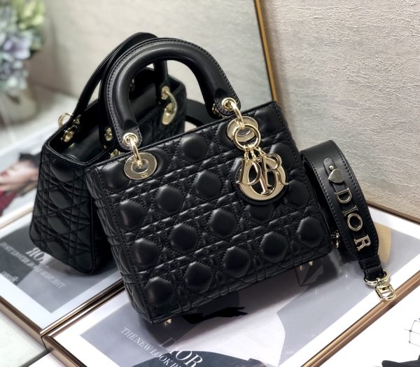 Replica Dior Lady Bag Black Patent Cannage M0565Owcb_M900