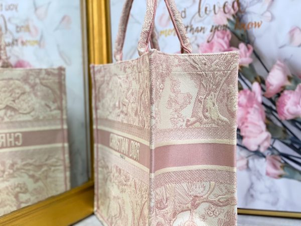Replica Dior Book Tote Pink Toile De Jouy Embroidery M1286Ztdt_M956 - Image 5