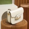 Best Replicas Bags - Replica Gucci Horsebit Shoulder Bag White Leather 602204 Shop For Best Louis Vuitton LV Replica Bags With Cheap Price