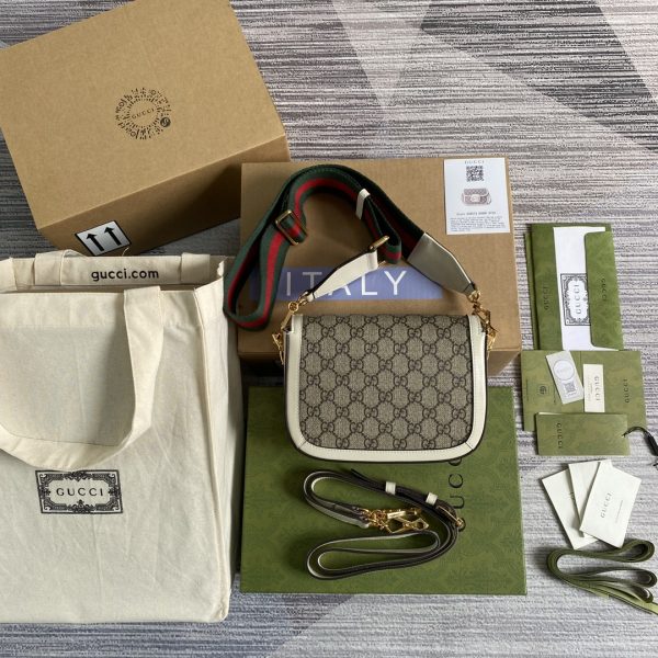 Gucci Horsebit Min Replica - White 658574 - Image 7