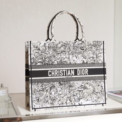 Replica Dior Pink Toile De Jouy Embroidered Book Tote Bag