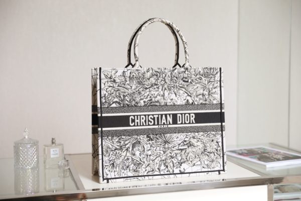 Replica Dior Pink Toile De Jouy Embroidered Book Tote Bag