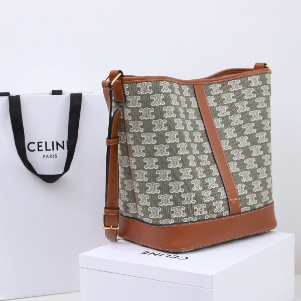 Celine Triomphe Medium Bucket Bag Replica - Image 7