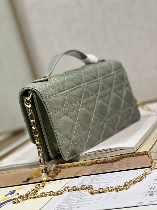 Dior Miss Mini Bag Replica in Rock Gray Patent Calfskin - Image 6