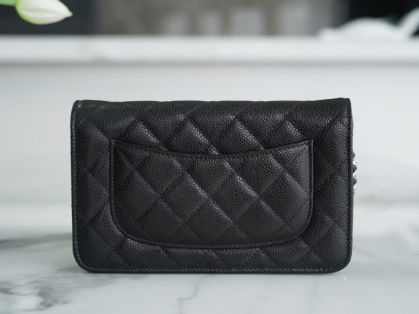 Chanel Replica Wallet on Chain in Black - Image 8