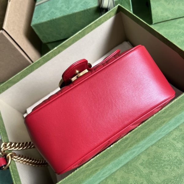 Replica Gucci Marmont GG Red Crossbody Bag 739682 - Image 4