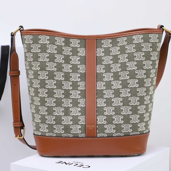 Celine Triomphe Medium Bucket Bag Replica - Image 8