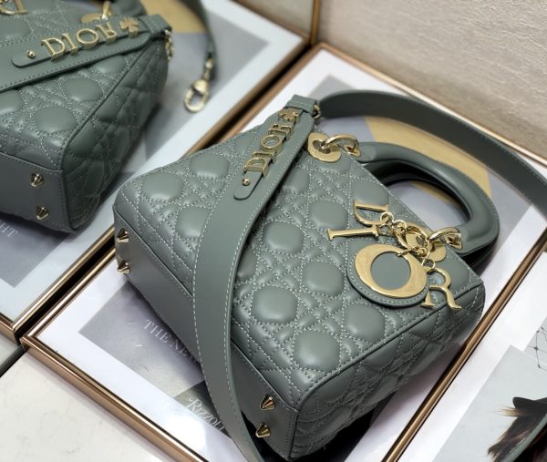 Replica Dior Lady Bag - Blue Patent Cannage Calfskin - Image 8