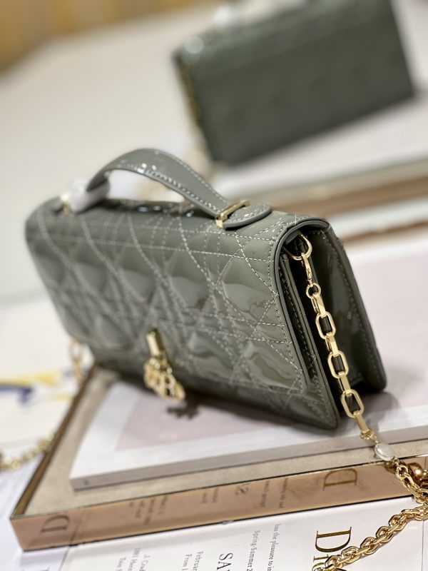 Dior Miss Mini Bag Replica in Rock Gray Patent Calfskin - Image 4