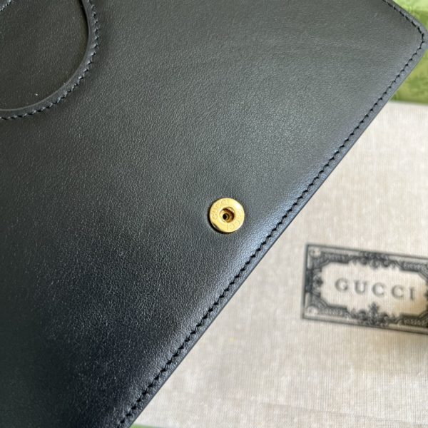 Replica Gucci GG Matelasse Chain Wallet 723787 Black - Image 3