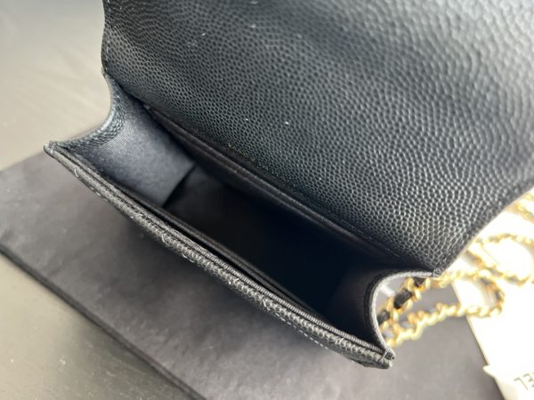 Chanel-Inspired Quilted Clutch with Chain Strap - Image 5