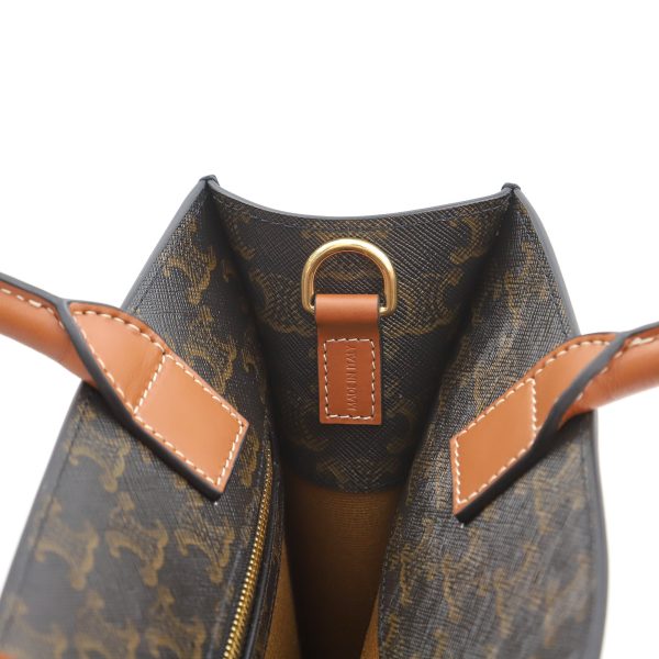 Replica Celine Small Cabas Triomphe Canvas & Calfskin Bag - Image 5
