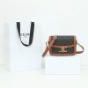 Best Replicas Bags - Black Celine Teen Triomphe Replica Bag - Canvas & Calfskin Shop For Best Louis Vuitton LV Replica Bags With Cheap Price