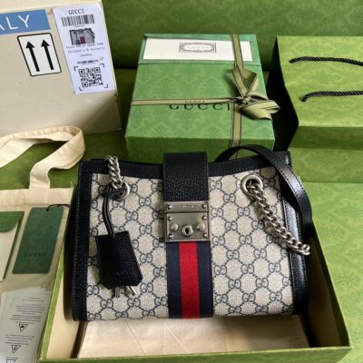 Replica Gucci GG Supreme Padlock Top Handle Bag