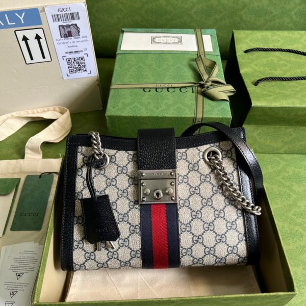 Replica Gucci GG Supreme Padlock Top Handle Bag