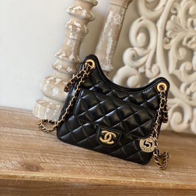 Replica Chanel CF Mini 3710 Black Leather Bag