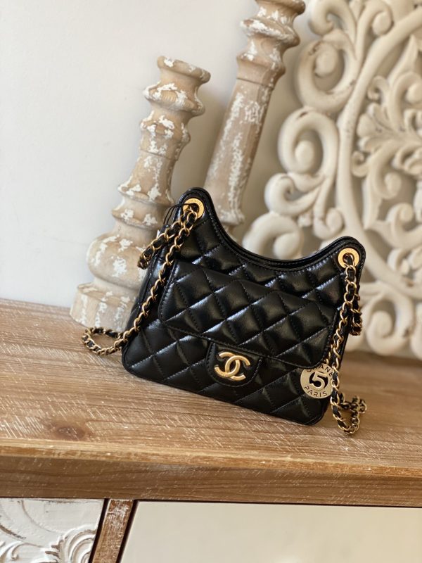 Replica Chanel CF Mini 3710 Black Leather Bag