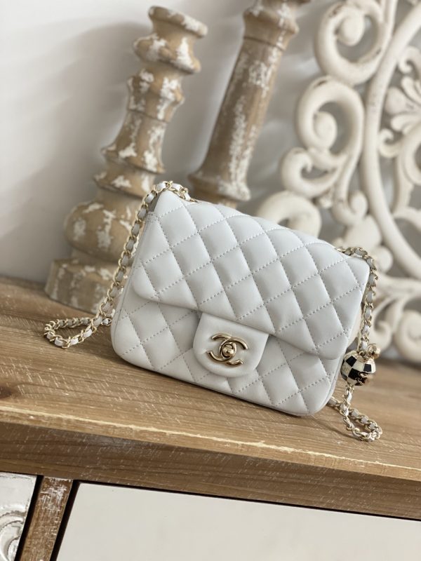 Replica Chanel CF Mini 1786 in White | Luxe Style