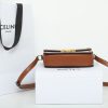 Best Replicas Bags - Replica Celine Teen Triomphe Bag - White Canvas & Calfskin Shop For Best Louis Vuitton LV Replica Bags With Cheap Price