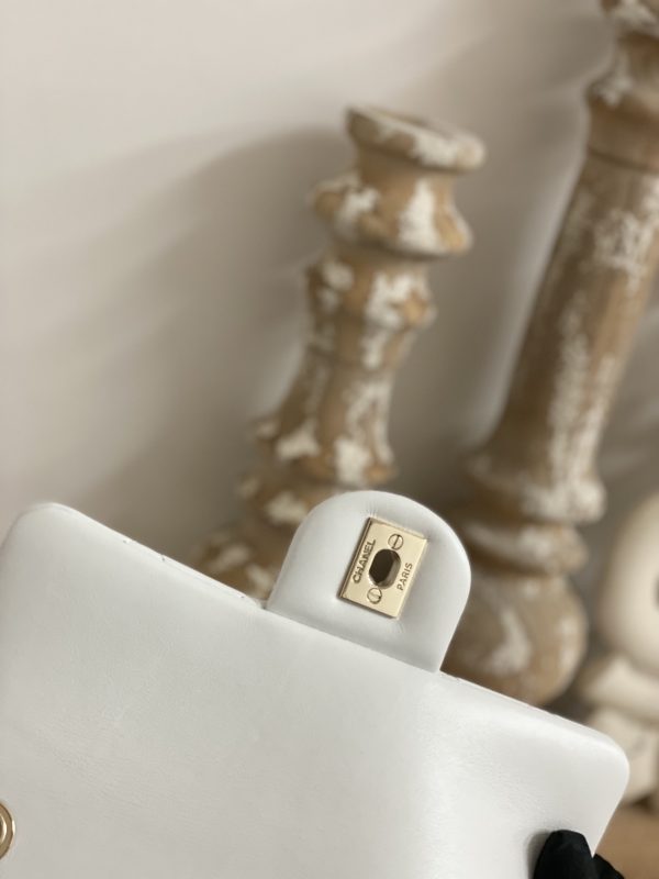 Replica Chanel CF Mini 1787 in White - Image 6