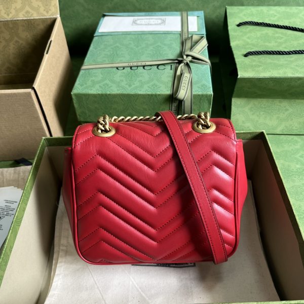 Replica Gucci Marmont GG Red Crossbody Bag 739682 - Image 7