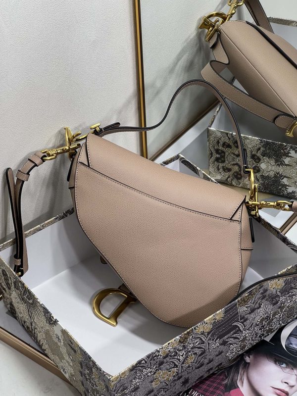 Replica Dior Saddle Bag in Sand Pink Calfskin - M0455Cbaa_M84P - Image 3
