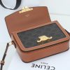 Best Replicas Bags - Black Celine Teen Triomphe Replica Bag - Canvas & Calfskin Shop For Best Louis Vuitton LV Replica Bags With Cheap Price