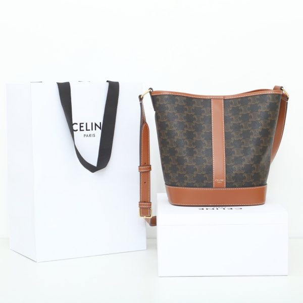 Replica Celine Medium Triomphe Bucket Bag - Image 3
