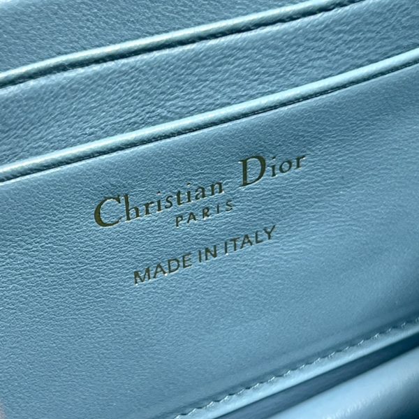 Replica Dior Mini Bag: Peacock Blue Cannage Lambskin - Image 8