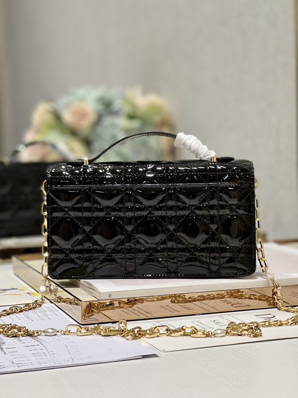 Replica Dior Miss Mini Bag - Black Patent Cannage Calfskin - Image 3