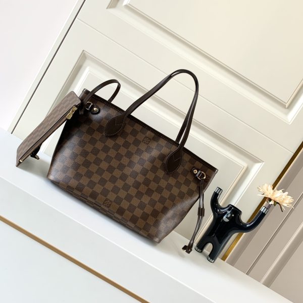 Louis Vuitton Damier Ebene Neverfull Bag M41603 Replica Red GM/PM/MM - Image 5