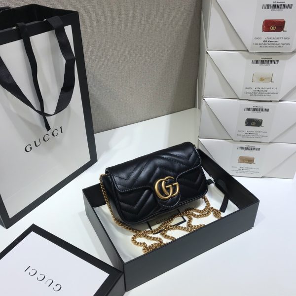 Replica Gucci GG Marmont Mini Bag in Black - Timeless Elegance - Image 7