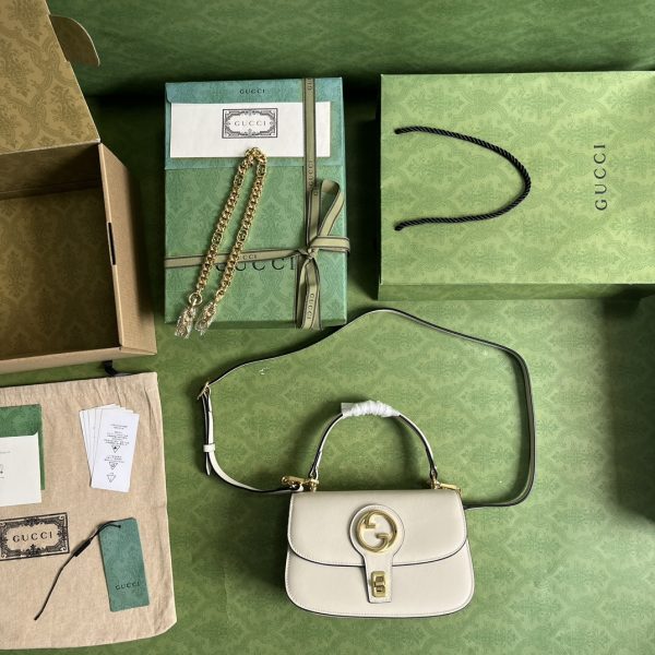 White Gucci Blondie Top-Handle Replica Bag - Style 735101 - Image 2