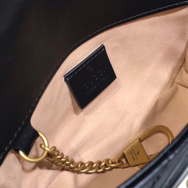 Replica Gucci GG Marmont Mini Bag in Black - Timeless Elegance - Image 3