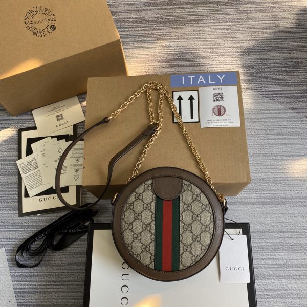 Replica Gucci Ophidia Mini GG Round Shoulder Bag - Image 9