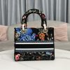 Best Replicas Bags - Replica Dior Lady D-Lite Bag Black Multicolor Bird Embroidery Shop For Best Louis Vuitton LV Replica Bags With Cheap Price