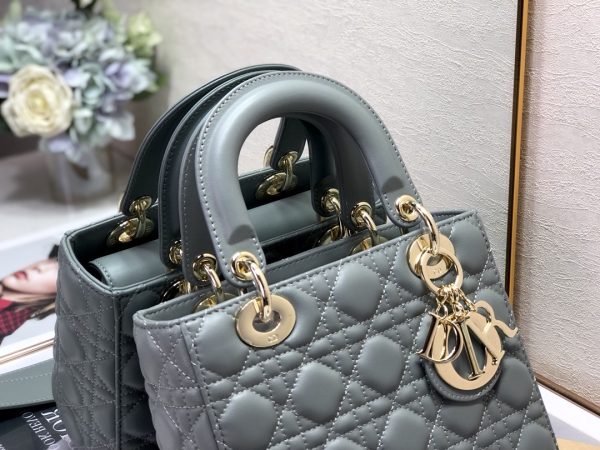 Replica Dior Lady Bag - Blue Patent Cannage Calfskin - Image 6