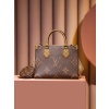 Best Replicas Bags - Louis Vuitton OnTheGo PM Tote Bag Leather M46373 Black Shop For Best Louis Vuitton LV Replica Bags With Cheap Price