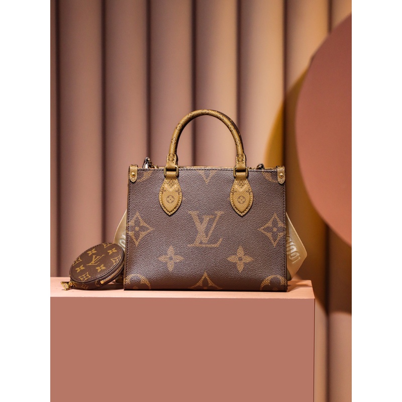 Louis Vuitton OnTheGo PM Tote Bag Leather M46373 Black