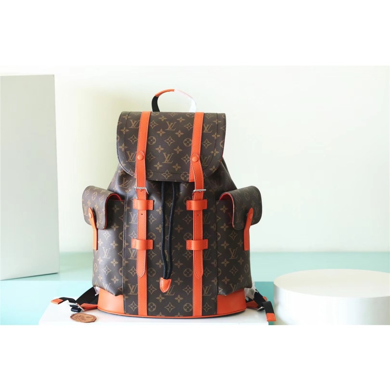 Replica Louis Vuitton Christopher MM Monogram Backpack - Orange M46814