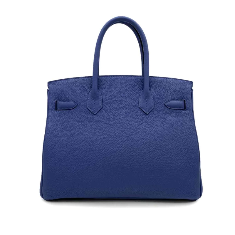 Hermes Birkin 30 Blue Electric Togo Leather Handbag D Engraved - Image 3