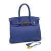 Best Replicas Bags - Hermes Birkin 30 Blue Electric Togo Leather Handbag D Engraved Shop For Best Louis Vuitton LV Replica Bags With Cheap Price