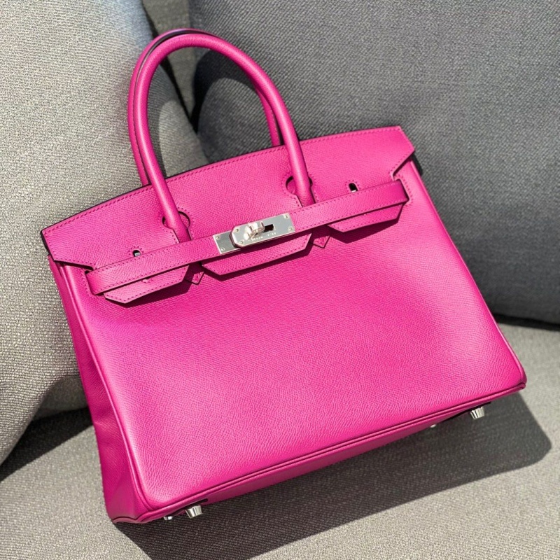 Hermes Birkin 30 Rose Purple Togo Leather Engraved Handbag - Image 2