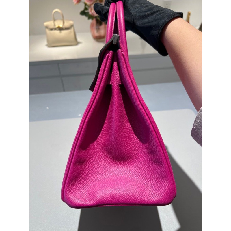 Hermes Birkin 30 Rose Purple Togo Leather Engraved Handbag - Image 6