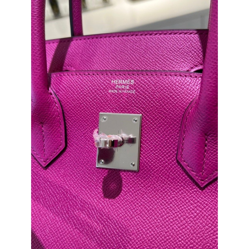 Hermes Birkin 30 Rose Purple Togo Leather Engraved Handbag - Image 8