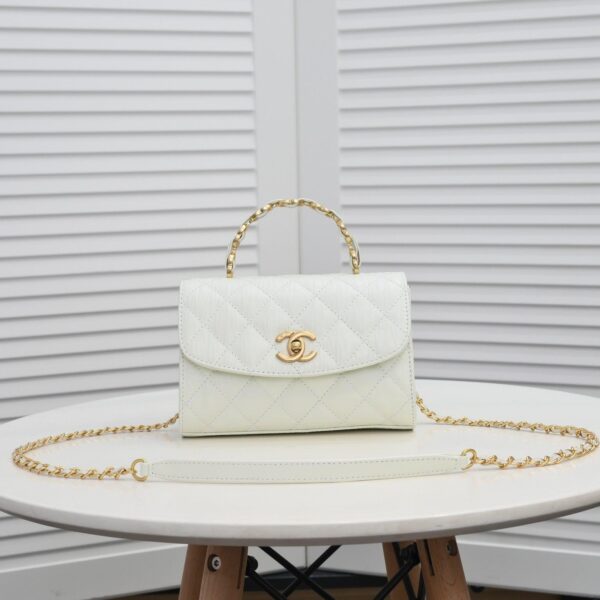 Chanel 21S Pink CC Mini Flap Bag with Gold Chain - Image 19