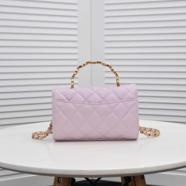 Chanel 21S Pink CC Mini Flap Bag with Gold Chain - Image 2
